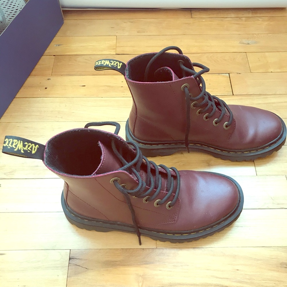 Red Doc Martens Lace-Up boots